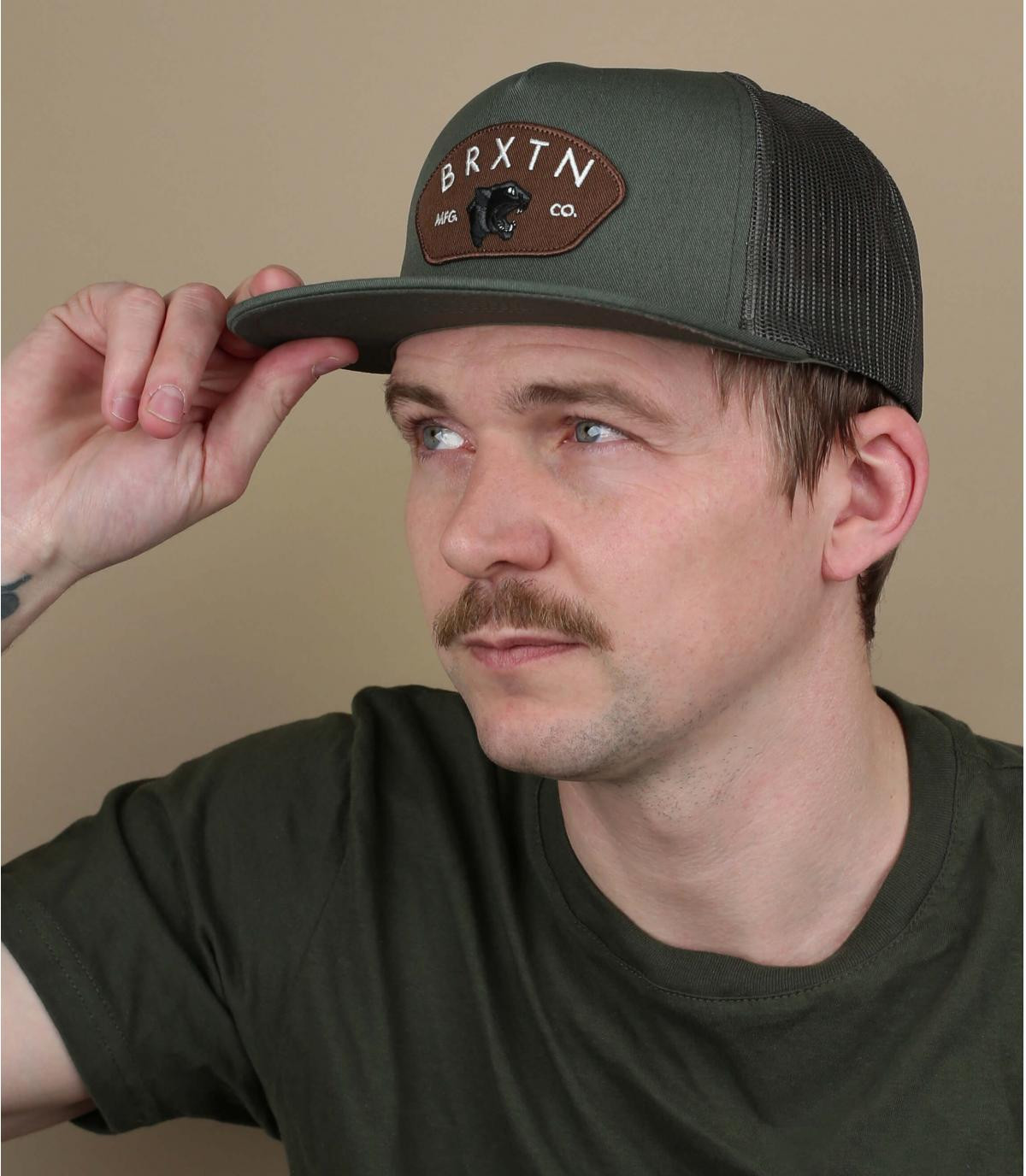 green Brixton trucker Waylon Mesh cypress